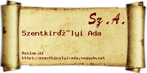 Szentkirályi Ada névjegykártya